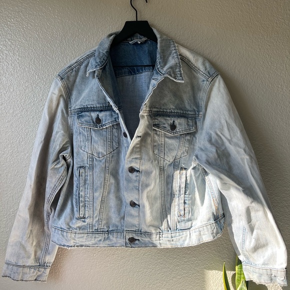 Free People Paisley Quilted Patchwork Denim Jean Jacket size M/L - Picture 2 of 14